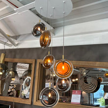 Load image into Gallery viewer, BOMMA Lens 6 Piece Pendant Amber/Smoke Grey