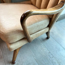 Load image into Gallery viewer, Vintage Art Deco Wingback Leather Armchair - pair