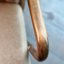 Load image into Gallery viewer, Vintage Art Deco Wingback Leather Armchair - pair