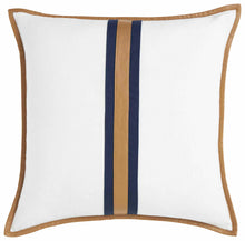 Load image into Gallery viewer, Portofino linen stripe white cushion (50 x 50)