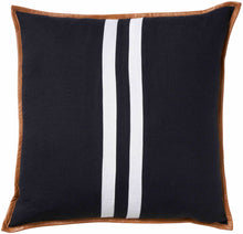 Load image into Gallery viewer, Paloma Living Portofino stripe black cushion (50 x 50)