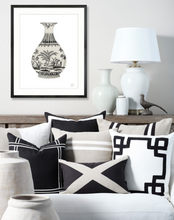 Load image into Gallery viewer, Paloma Living Linen key black cushion (30 x 50)
