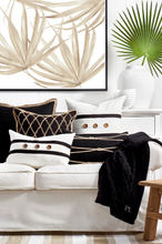 Load image into Gallery viewer, Paloma Living Cable knit navy throw (130 x 170)