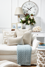 Load image into Gallery viewer, Paloma Living Sky blue and white herringbone throw (130 x 170)