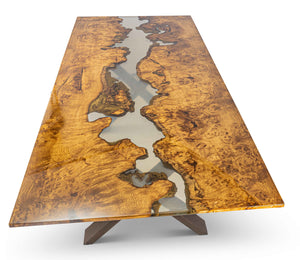 English Pippy oak river dining table