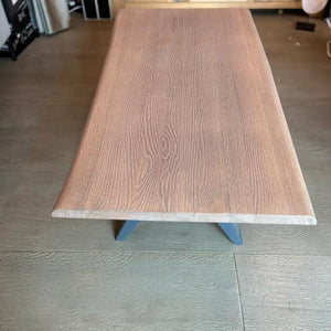 Bespoke Coffee Table Blue/Grey V-Legs