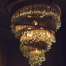 Load image into Gallery viewer, Tumble Anthracite and Glass Chandelier
