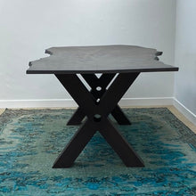 Load image into Gallery viewer, Solid beech timber slab table, natural &#39;waney&#39; edged 8-10 Seater
