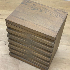 Solid oak 'wave' Drawers, smoked and white oiled