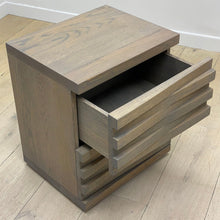 Load image into Gallery viewer, Solid oak &#39;wave&#39; Drawers, smoked and white oiled
