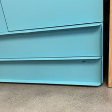 Load image into Gallery viewer, Collar 4 drawer cabinet in turquoise (minor cosmetic damage)

