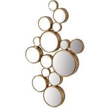 Load image into Gallery viewer, Gold Finish Fifteen Circles Mirror

