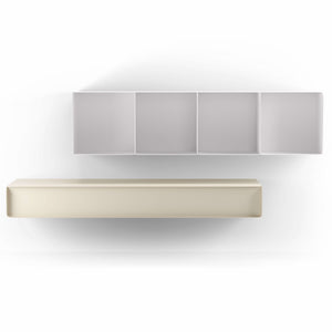 Collar Bookcase by Nendo (4-bay) - White
