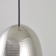 Load image into Gallery viewer, &#39;Stanley&#39; hammered nickel pendant light (Medium)
