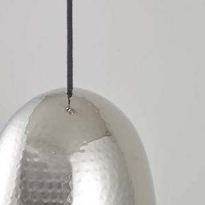 'Stanley' hammered nickel pendant light (Medium)