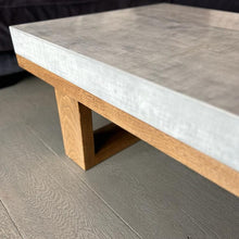 Load image into Gallery viewer, American Walnut &amp; Hessian contemporary coffee table

