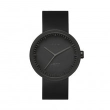 Load image into Gallery viewer, Tube watch D42 matt black with black leather strap
