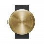Tube watch D42 brass with black leather strap
