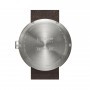 Tube watch D42 steel with brown leather strap