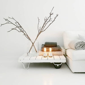 Humble One Table Light White Marble