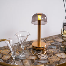 Load image into Gallery viewer, Humble Two Table Light Gold Smoked Glass
