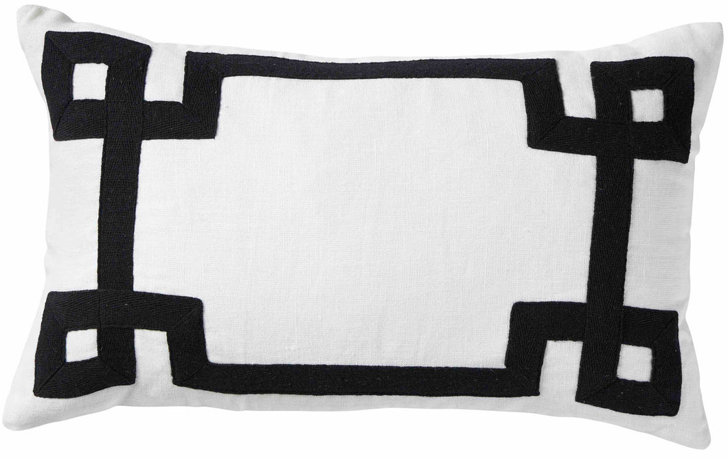 Linen key black cushion (30 x 50)