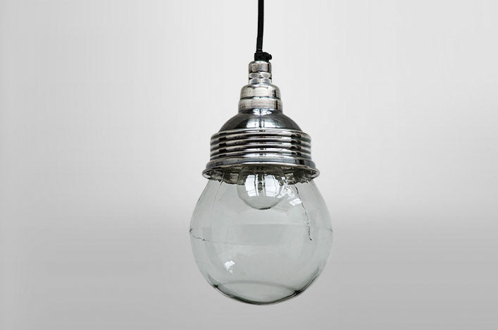 Industrial hanging Lamp, silver
